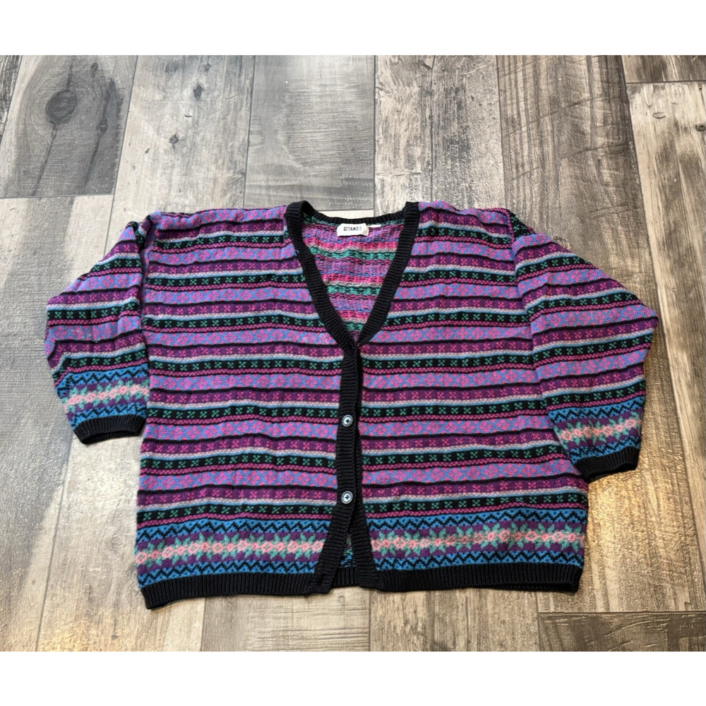 Vintage Women’s GITANO Cardigan Sweater Cottage Core Plus Sz 1X Read!
